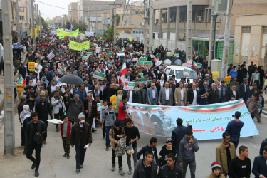 حضور پرشور کارکنان دانشگاه در راهپیمایی یوم الله ۲۲ بهمن